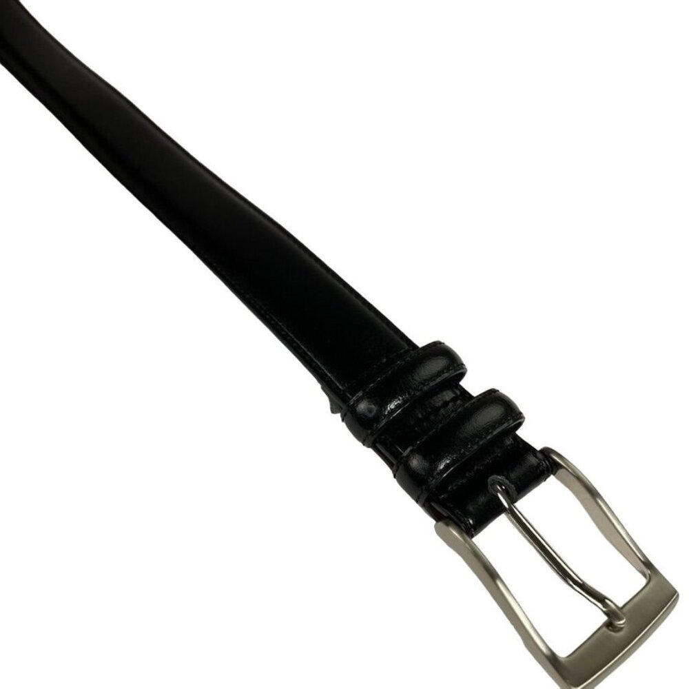 Mens Perry Ellis Black Leather Dress Belt Size 36 in u